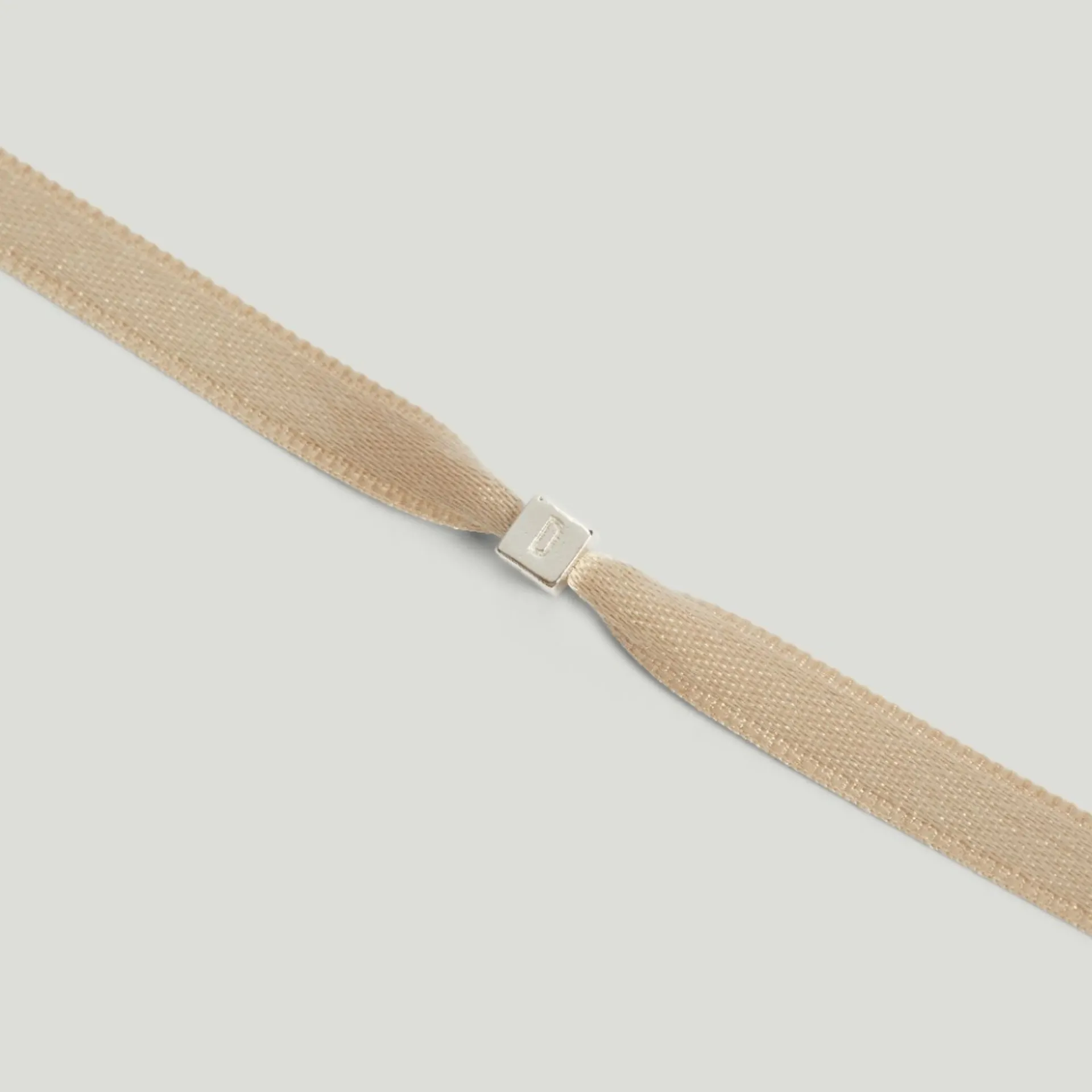 LÕU.YETU Rubans^Bracelet Initial PlaquÉ Argent