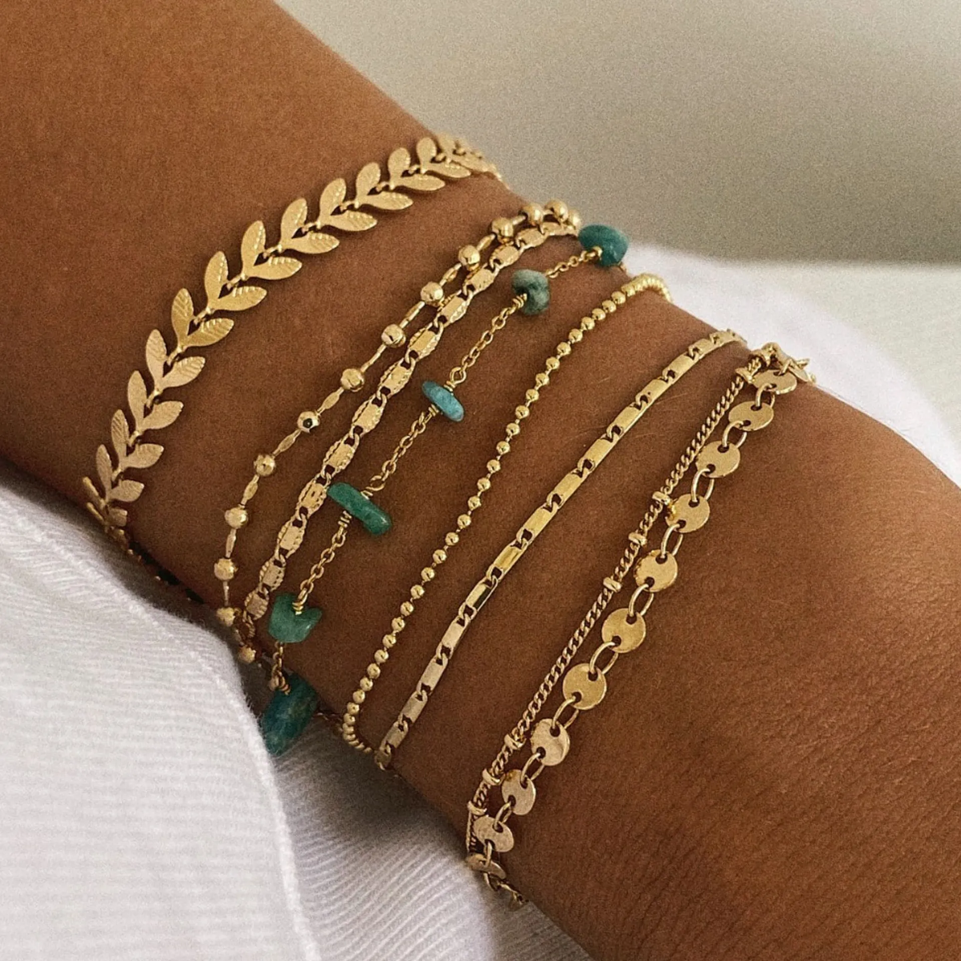 LÕU.YETU Chaines^Bracelet Malone Double