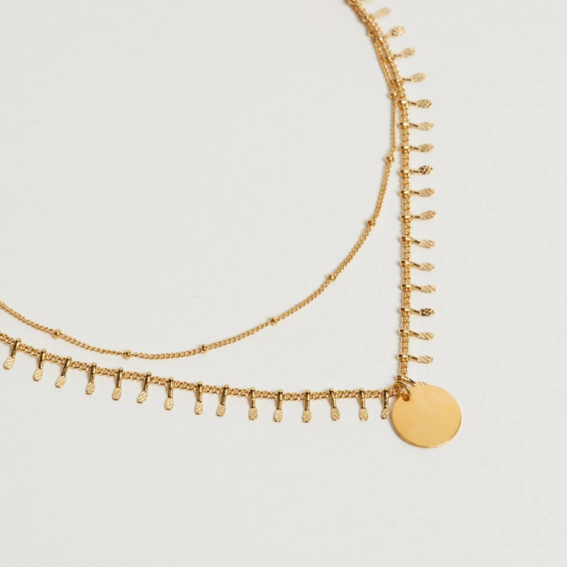LÕU.YETU Avec Médailles | Chaînes Doubles^Collier Charline
