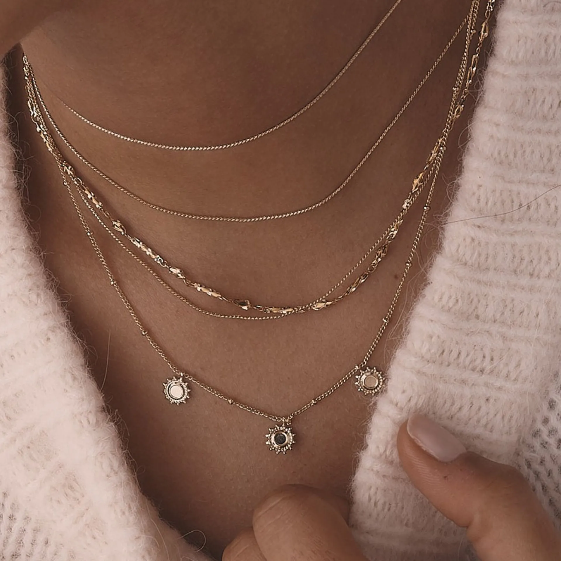 LÕU.YETU Chaînes Fines^Collier Edmond