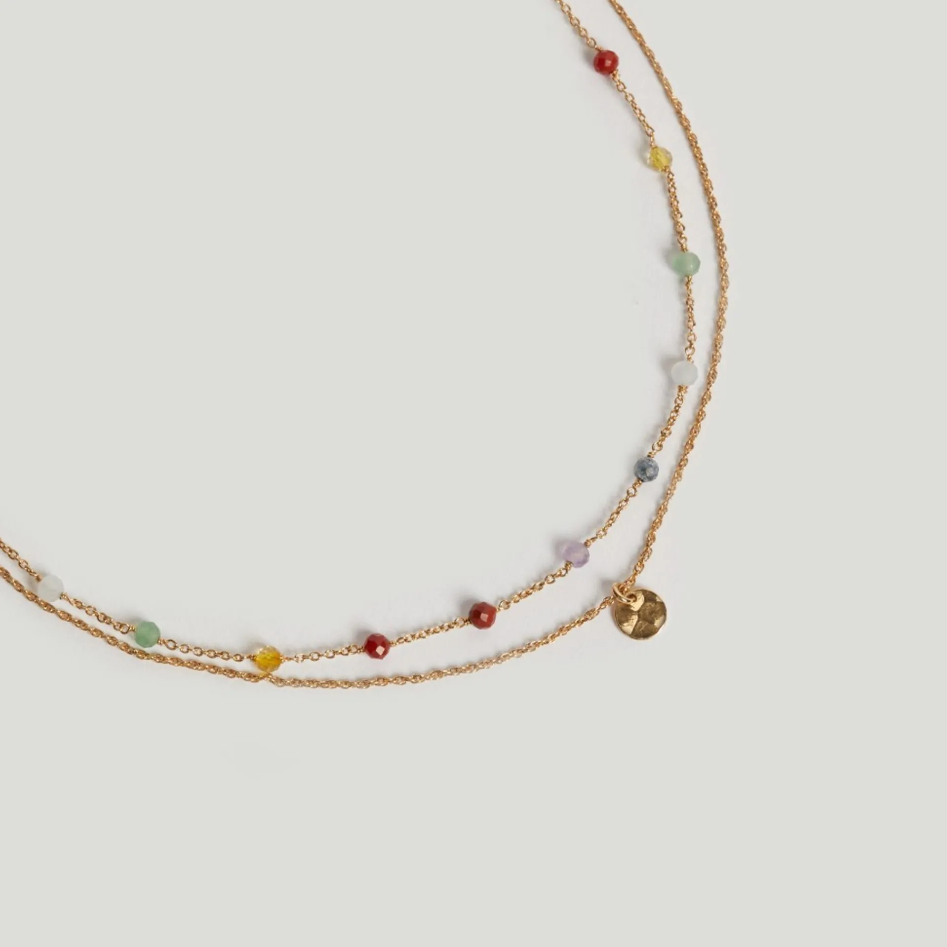 LÕU.YETU Avec Médailles | Chaînes Fines^Collier Prune